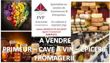COMMERCE FRUITS ET LEGUMES, FROMAGERIE, EPICERIE FINE, CAVE A VIN -PROCHE LITTORAL 76
