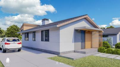Maison de 100 m2 avec terrain de 508 m2.
