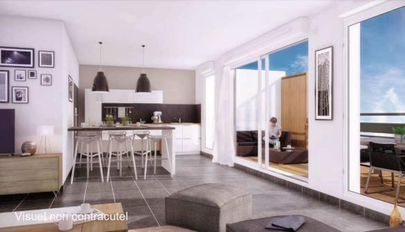  T3 2�me et dernier �tage avec Balcon � Toulouse /Cornebarrieu � vendre
