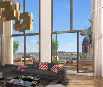 Toulouse proche centre-ville, appartement T4 avec terrasse et tr�s belle hauteur sous plafond � vend