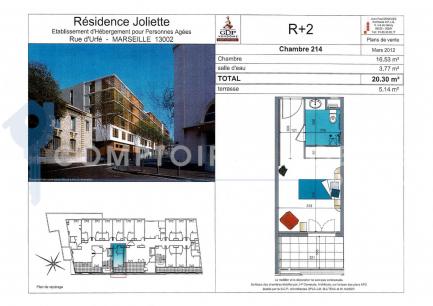 dept Bouches du Rhone Chambre Senior Marseille centre, meubl�e, pour investisseurs
