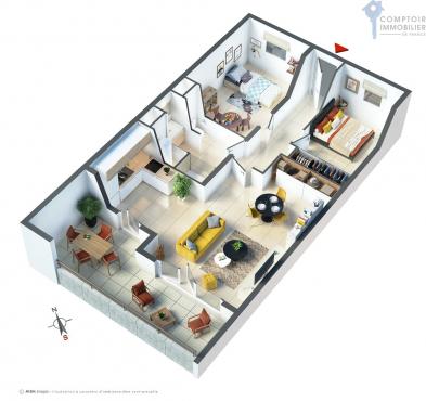 DEPT GARD (30) A VENDRE APPARTEMENT 54 M2 AVEC TERRASSEDEPT GARD (30) A VENDRE APPARTEMENT T3 67 M2 