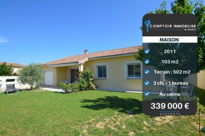 Dept 26 (Dr�me) � vendre Chatuzange-le-Goubet maison plain-pied d'env. 103 m2 
