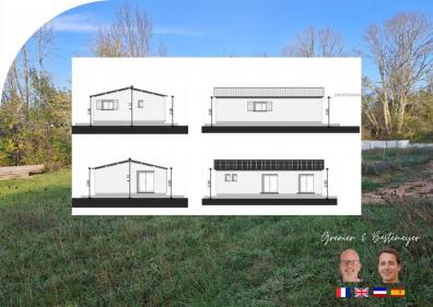 Terrain  vendre avec projet de chalet bois  BACH (46)
