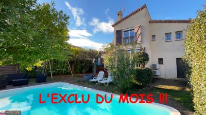 Charmante et atypique villa d'architecte T4 offrant 132 m� mitoyenne par le garage de 29 m� sur