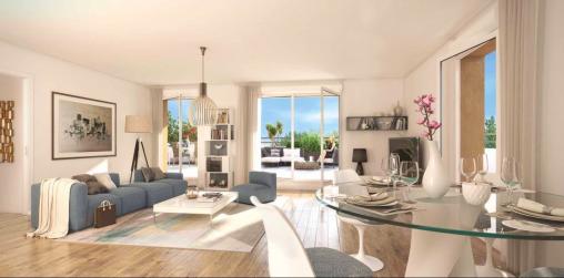 DERNIER ETAGE SUPERBE T2 BBC TERRASSE cuisine �quip�e  AVEC 2 PARKINGS SECURISES
