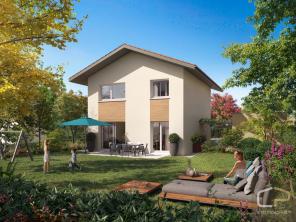 Maison de 5 pi�ces dont 4 chambres en vente � LOISIN 74140 avec pompe � chaleur � 30 mn de GENEVE
