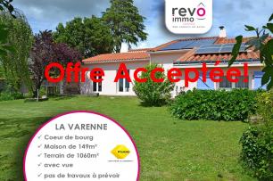 Plein c�ur de bourg maison 149m� + jardin avec vue + d�pendance 
