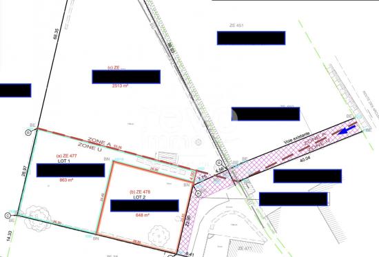 Terrain constructible de 626m2
