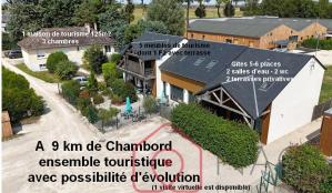 9km de Chambord ensemble touristique 5 meubl�s,1 g�te 6 place,1 maison, piscine
