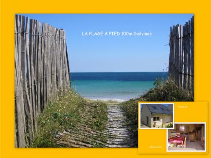 LA PLAGE A PIED 100m BRETAGNE (GUILVINEC)
