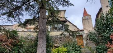 HOTEL SEIGNEURIAL XIV�me si�cle AVEC BEAU JARDIN ET PISCINE EN COEUR DE VILLAGE MEDIEVAL 
